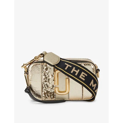 СУМКА MARC JACOBS THE SNAPSHOT METALLIC STRIPED – LIGHT GOLD MarcJacobsOutlet